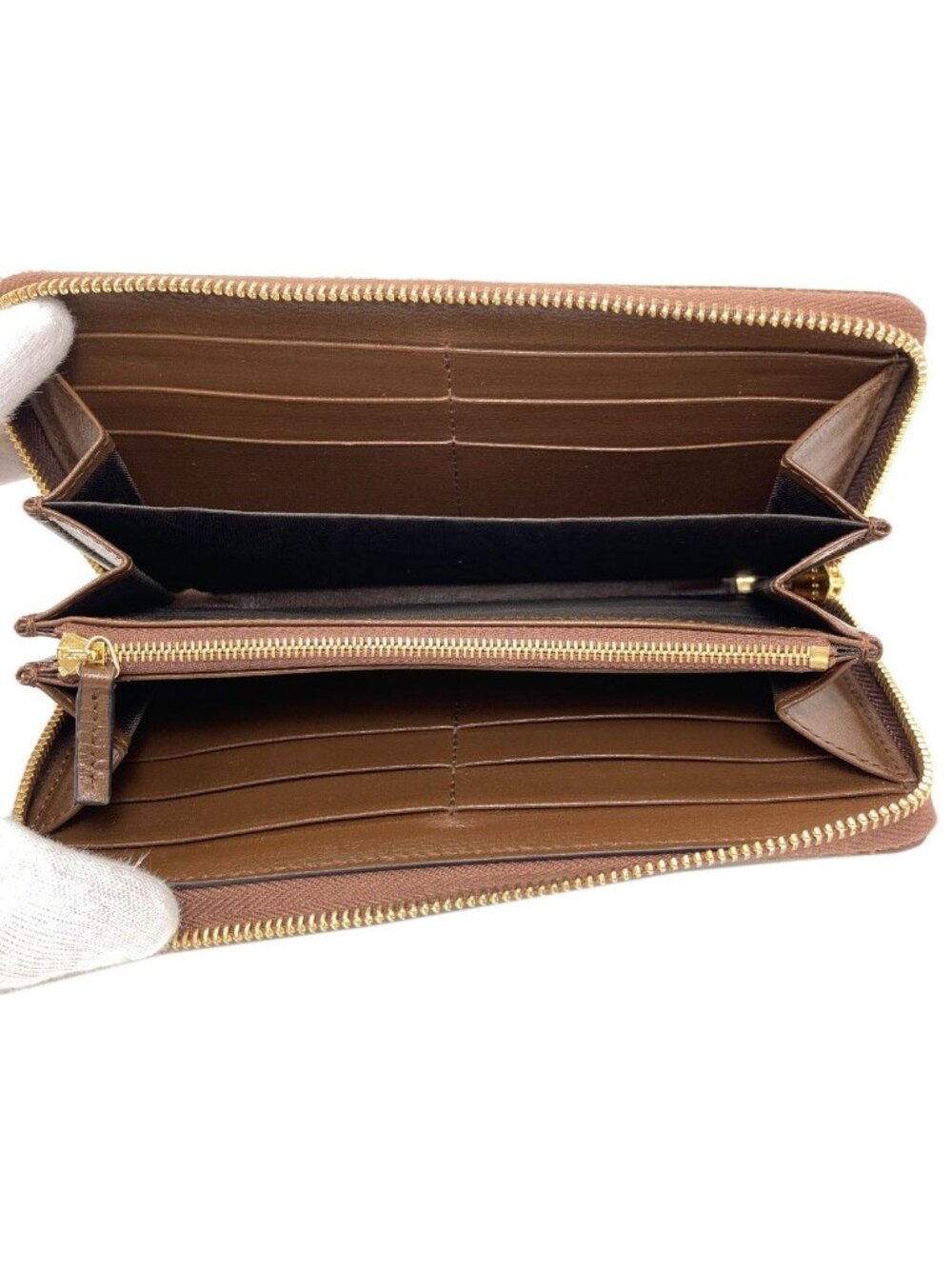 Gucci Zip Around Horsebit GG Supreme Wallet - Picture 4 of 12